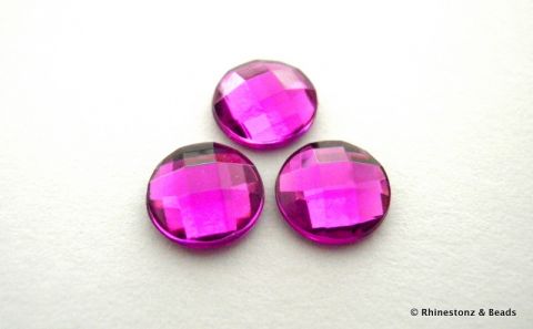 Jewel Acrylics Non-Hotfix Chessboard Dark Violet 8mm